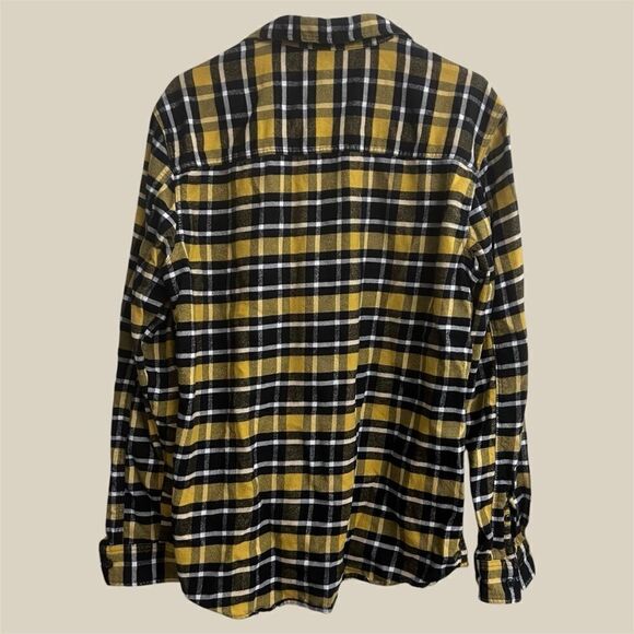 Ladies Divided Flannel Shirt Black and Yellow size L - Picture 2 of 3